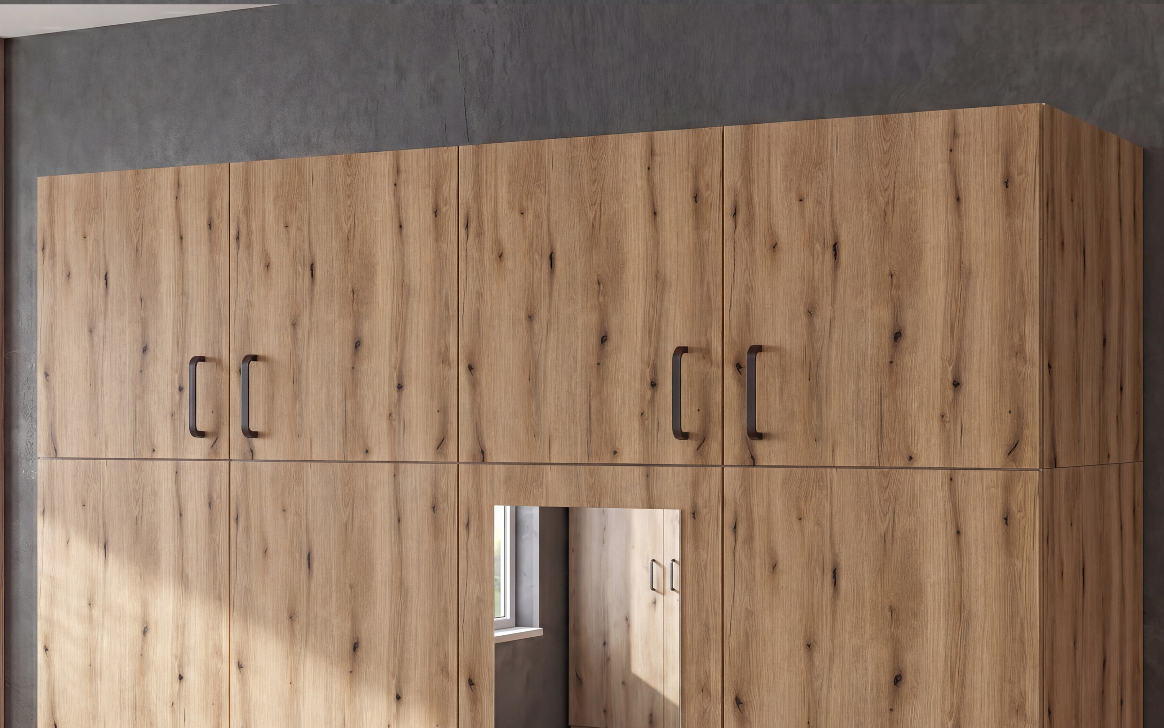 Upgrade for four-winged wardrobe Bruno and Massimo, Evoke oak  1